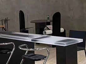 Frosted Sheet Tabletops application for Frosted Polycarbonate Sheet