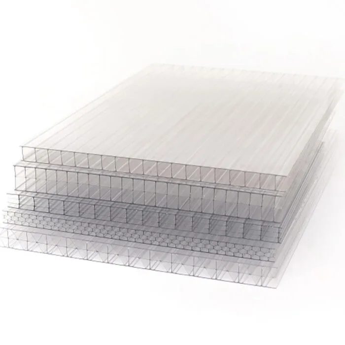 Twin-wall, triple-wall and honeycomb polycarbonate sheet sections compared